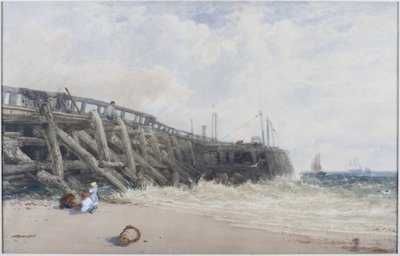 Newhaven Old Pier by William Roxby Beverly